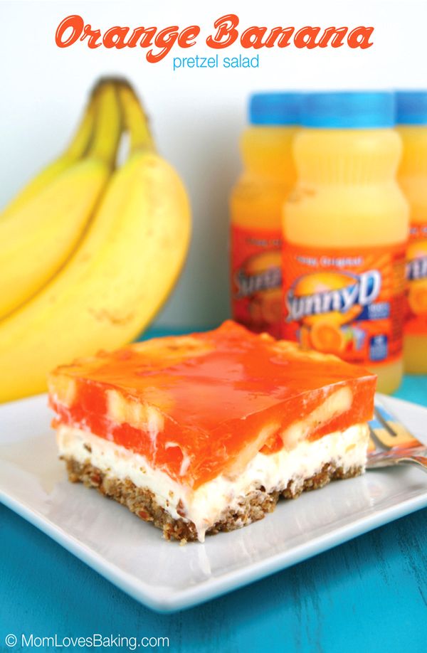 Orange Banana Pretzel Salad