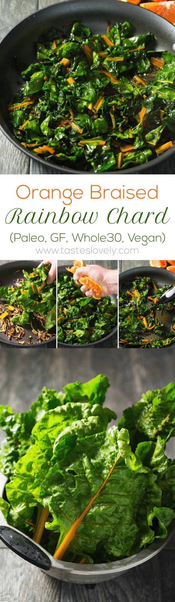 Orange Braised Rainbow Chard