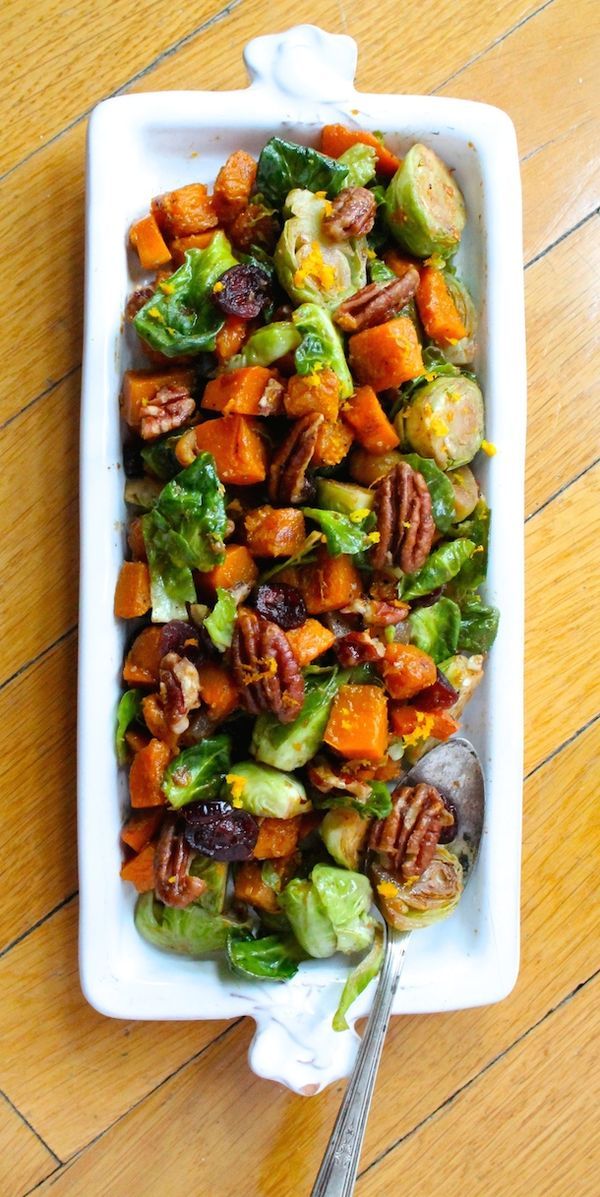 Orange Glazed Brussels Sprouts & Butternut Squash