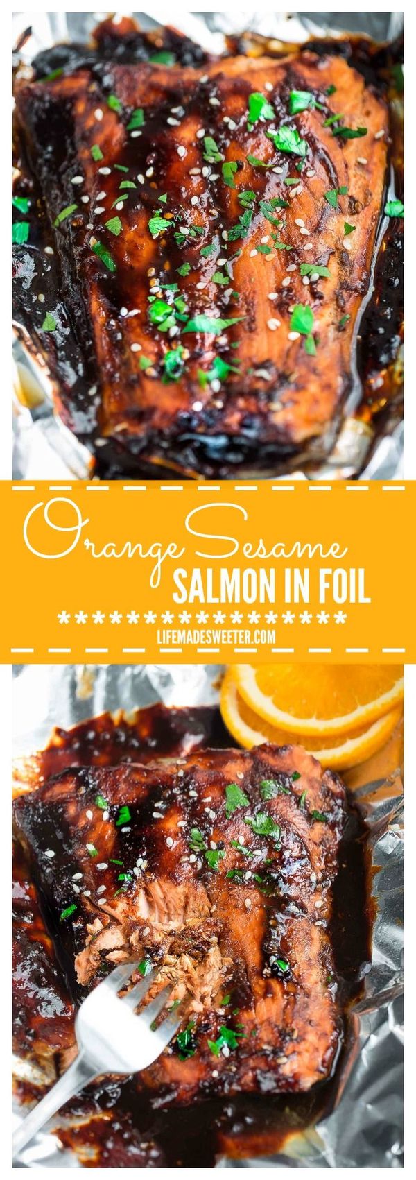 Orange Sesame Salmon in Foil