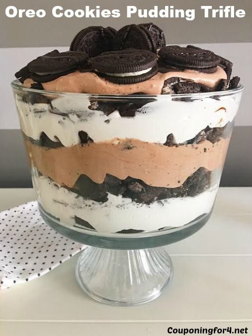 Oreo Cookies Pudding Trifle