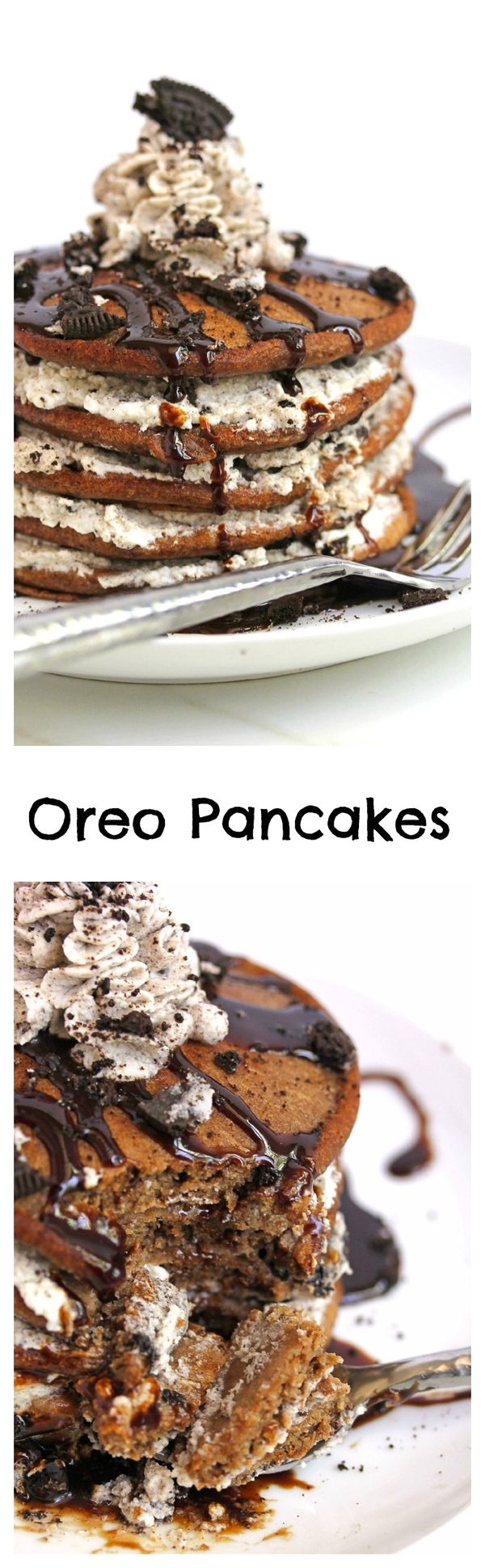 Oreo Pancakes (or Cookies and Cream Pancakes