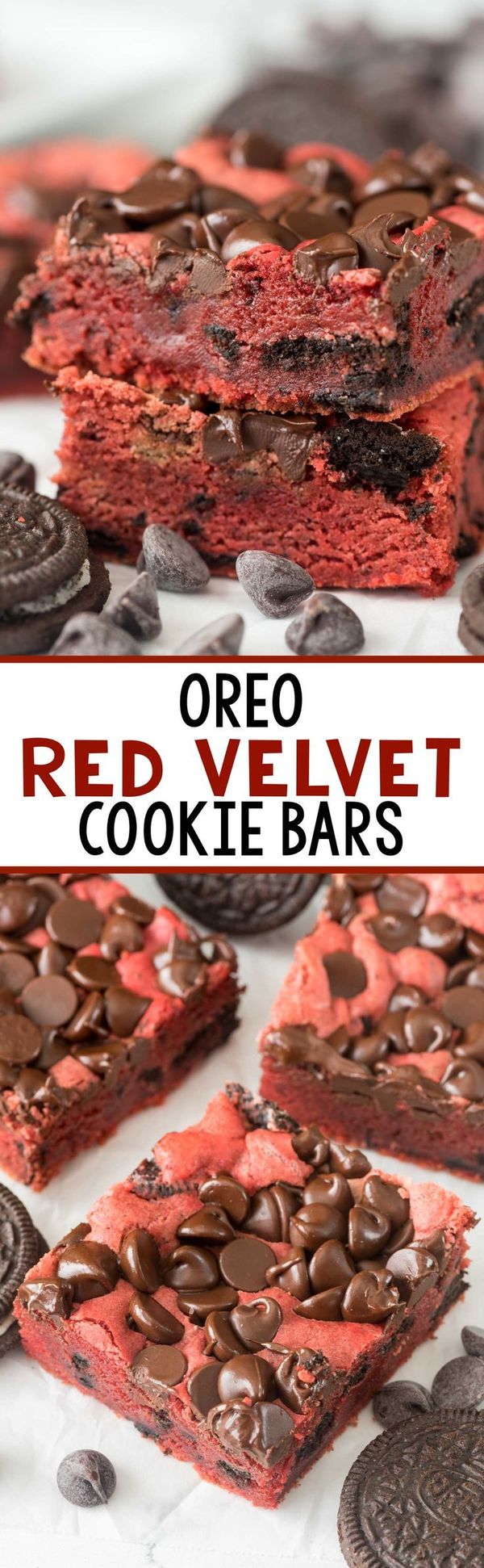 Oreo Red Velvet Cookie Bars