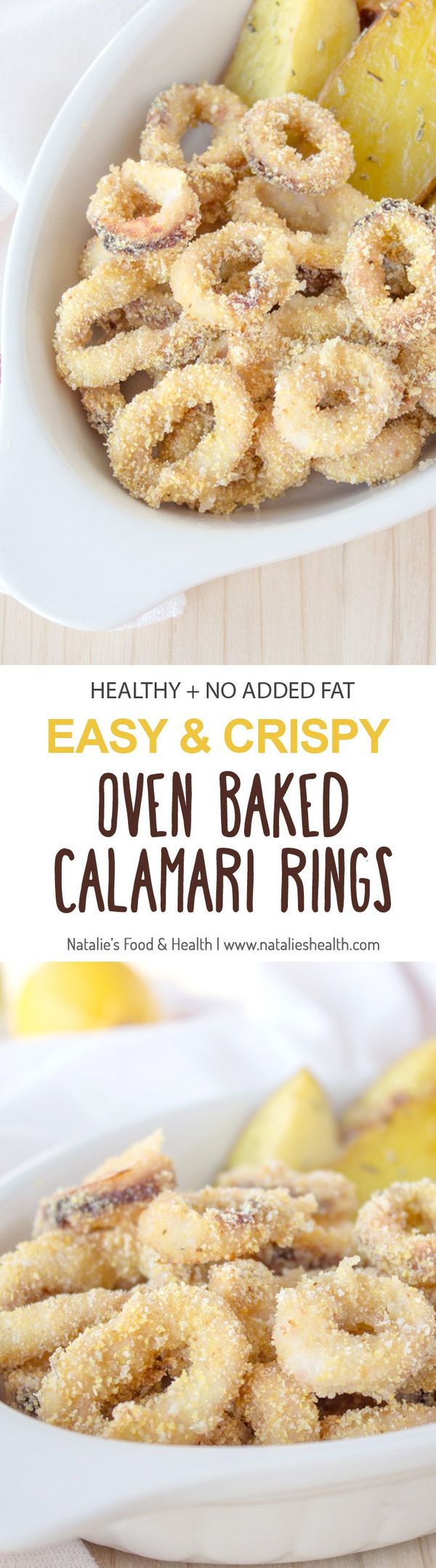 Oven baked calamari rings