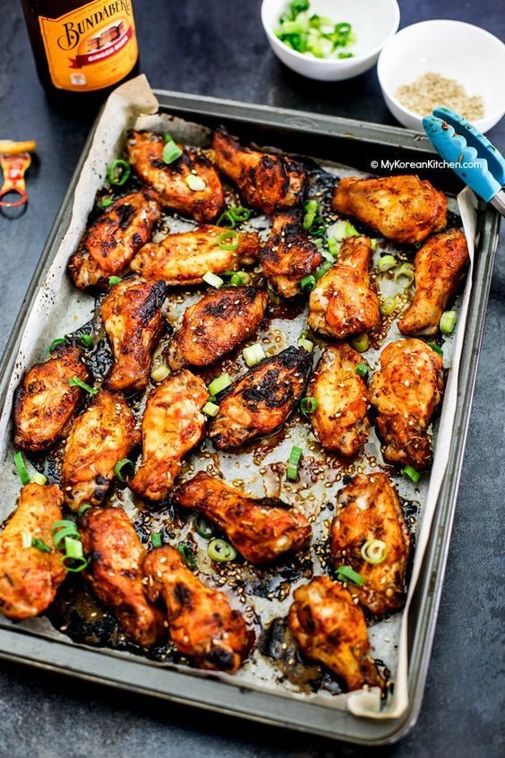 Oven Baked Korean Style Chicken Wings