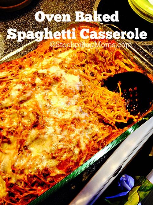 Oven Baked Spaghetti Casserole