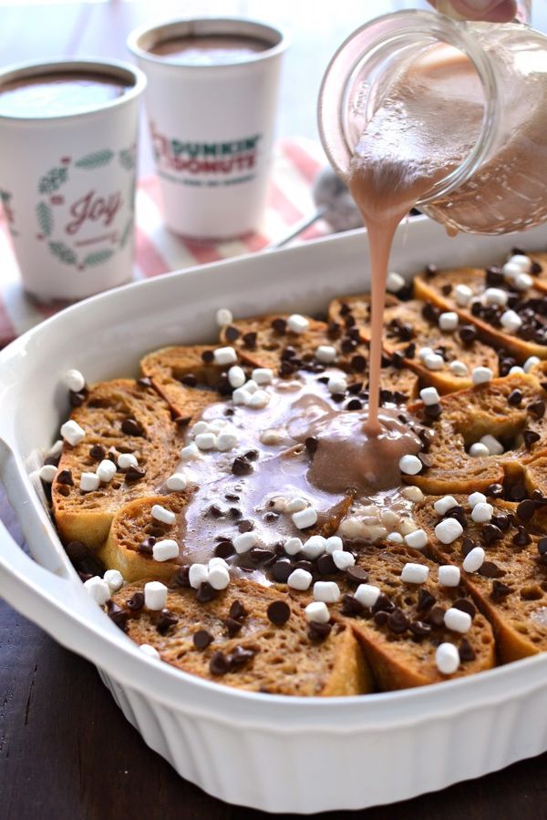 (Overnight Hot Chocolate Baked French Toast