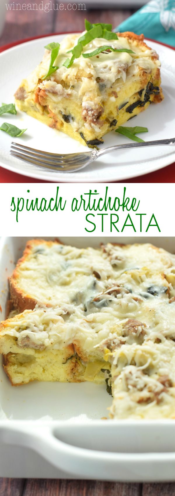 Overnight Spinach Artichoke Strata