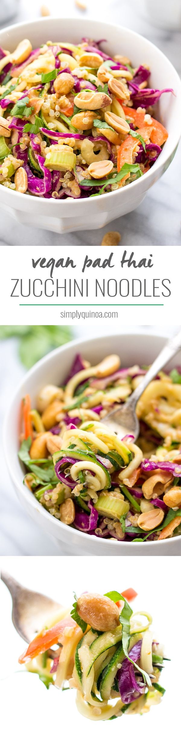 Pad Thai Zucchini Noodle + Quinoa Salad