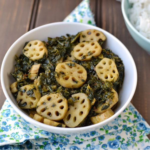 Palak Nadir (Spinach & Lotus Stem Curry