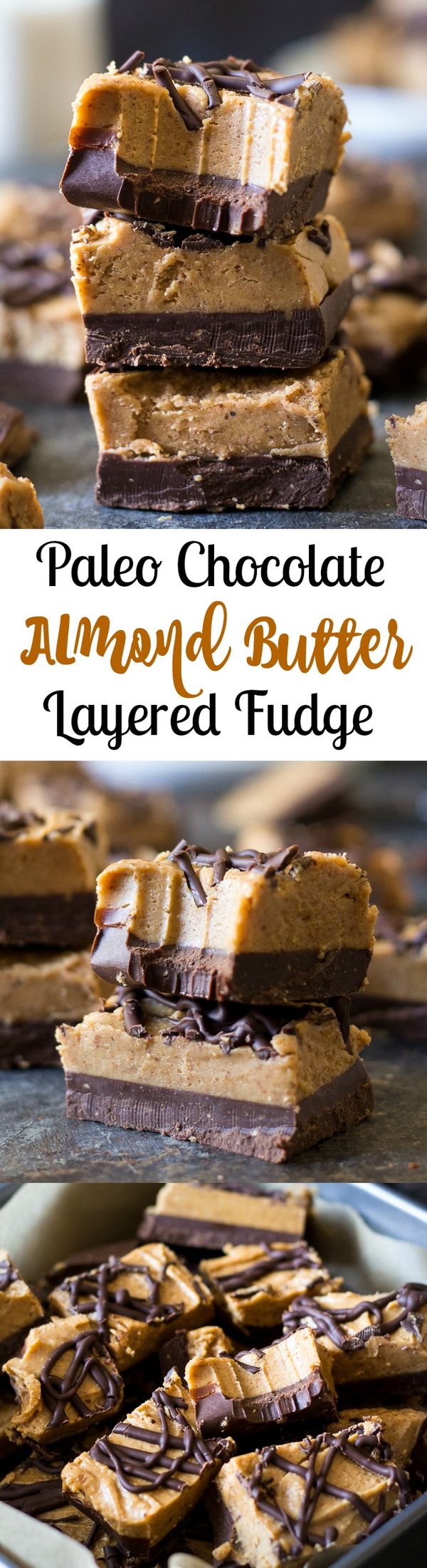 Paleo Almond Butter Chocolate Fudge