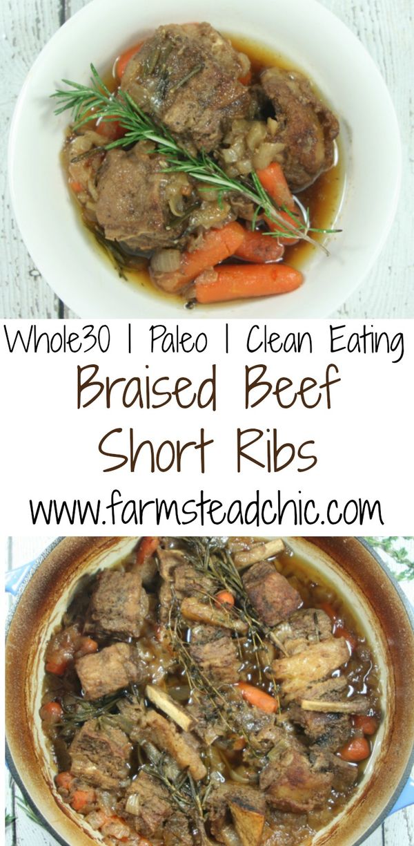 Paleo & Whole30 Braised Beef Short Ribs