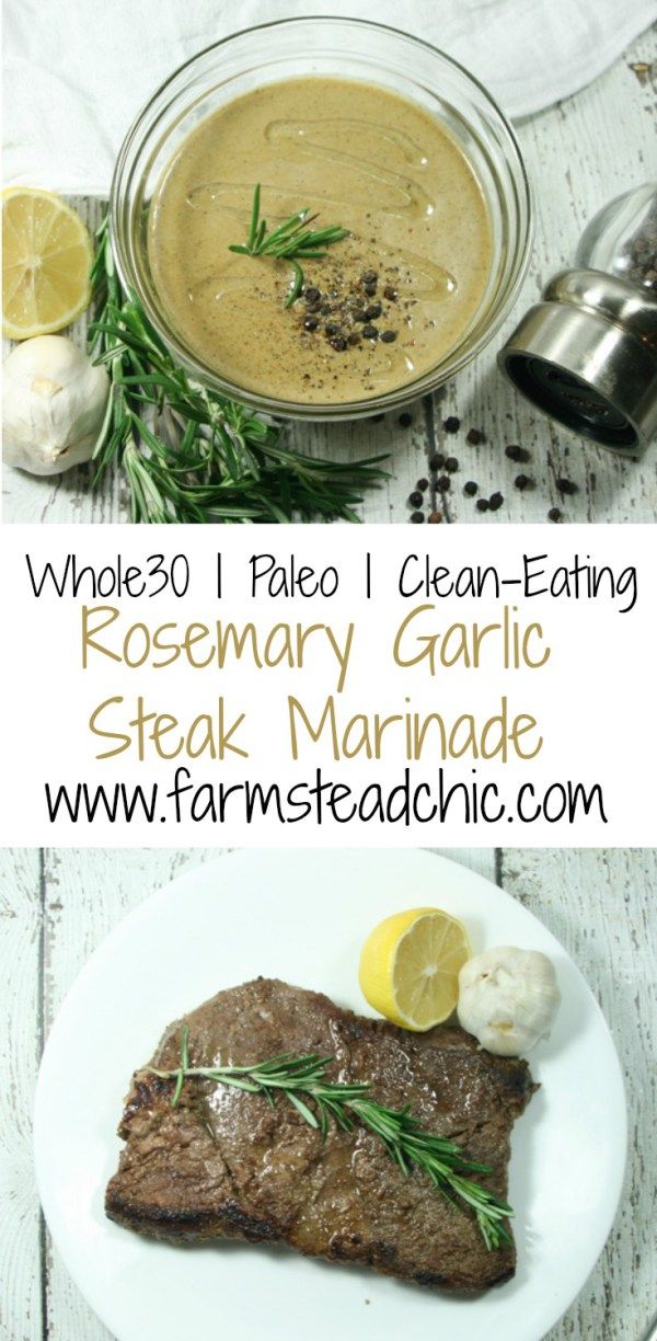 Paleo & Whole30 Rosemary Garlic Steak Marinade