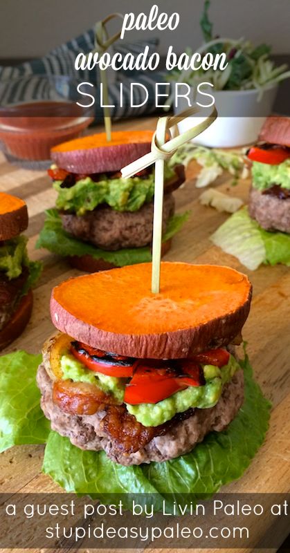 Paleo Avocado Bacon Sliders