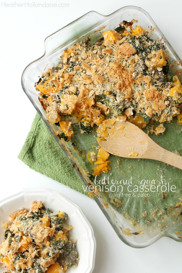 Paleo Butternut Squash Venison Casserole