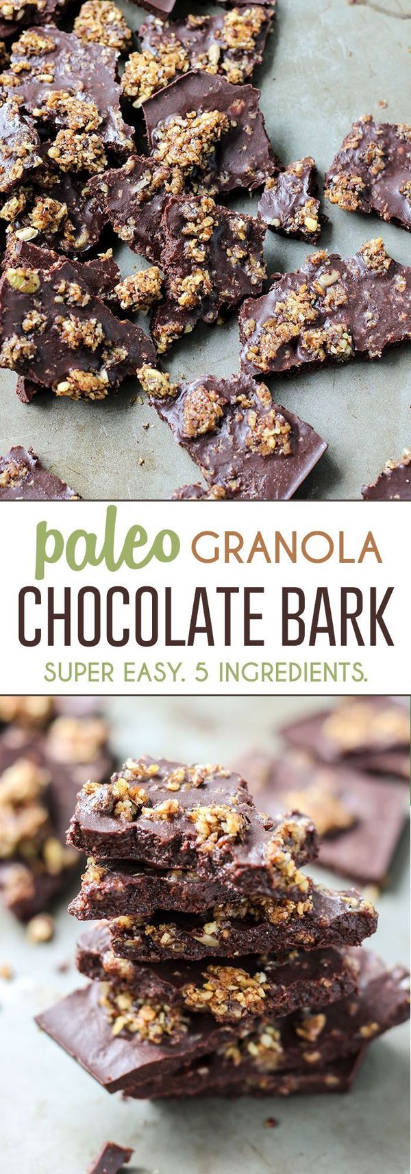 Paleo Chocolate Bark with Grain-Free Granola [ and a giveaway!! ]