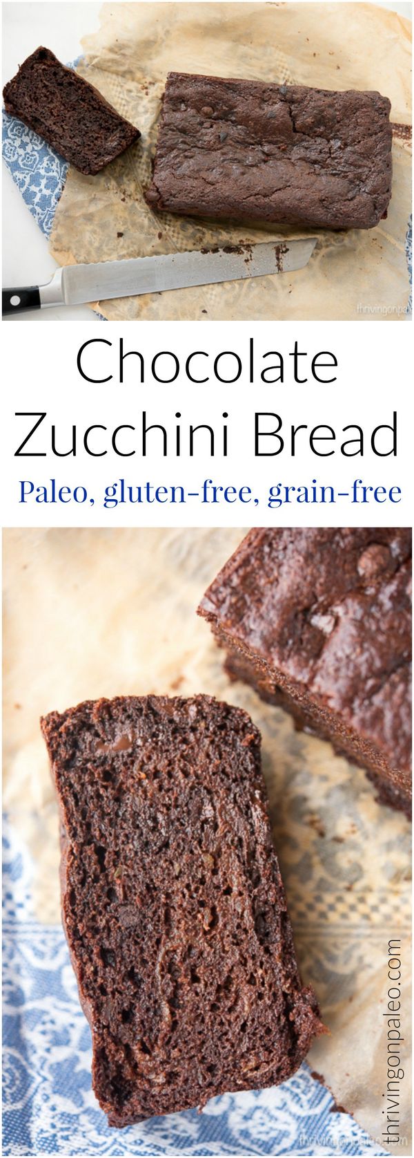 Paleo Chocolate Zucchini Bread