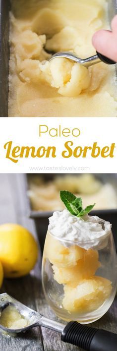 Paleo Lemon Sorbet