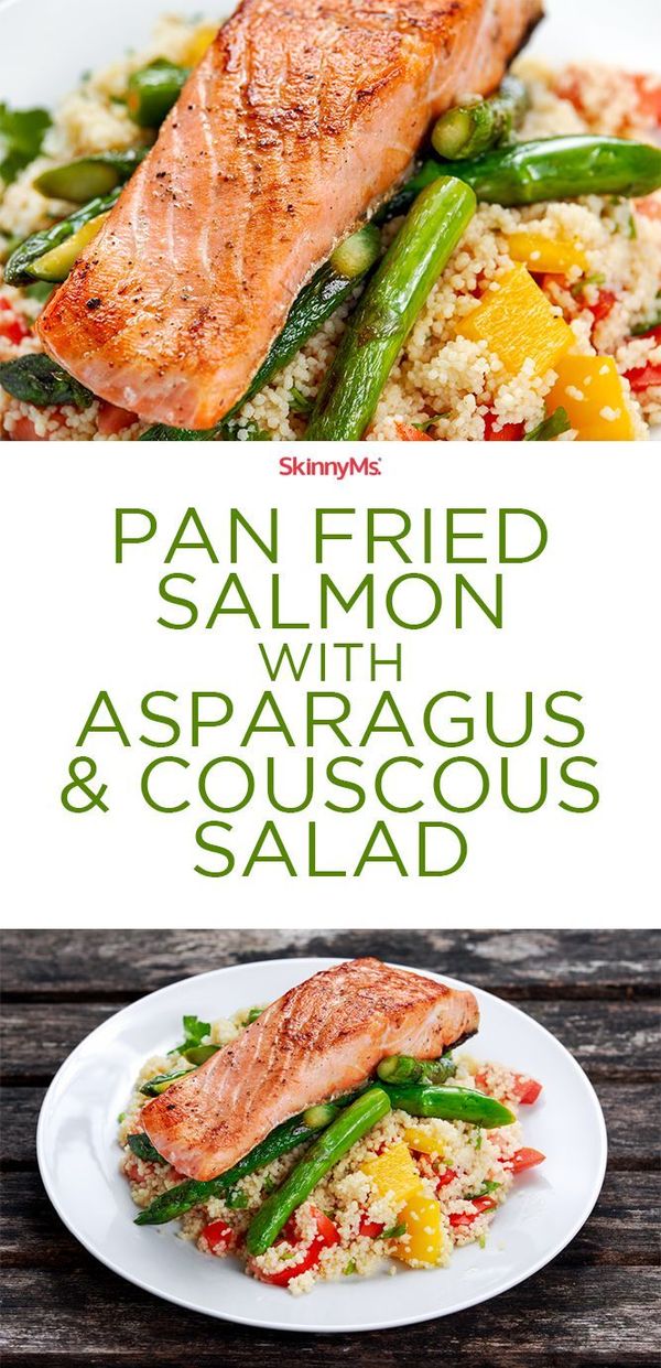 Pan Fried Salmon with Asparagus & Warm Couscous Salad