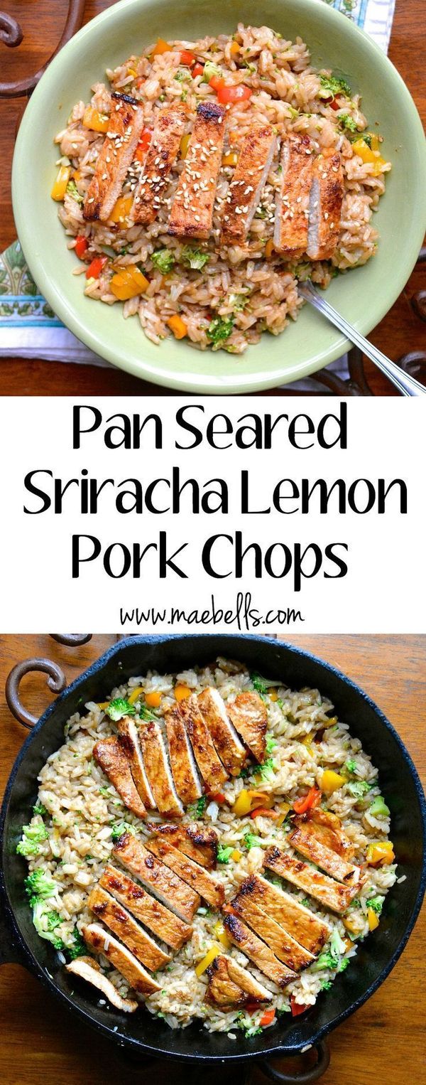 Pan Seared Sriracha Lemon Pork Chops