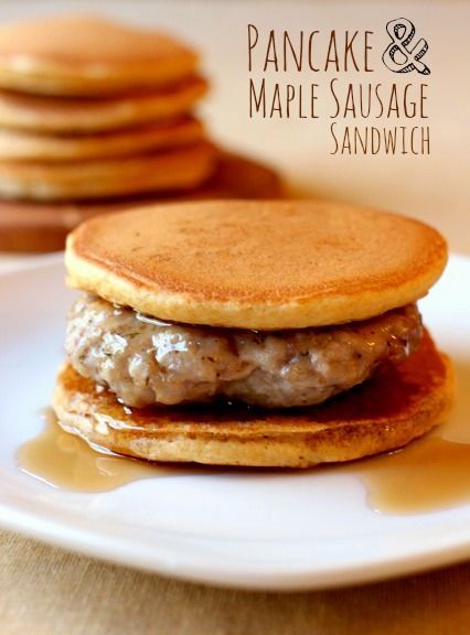 Pancake and Maple Sausage Sandwich