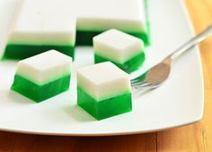 Pandan and Coconut Jelly