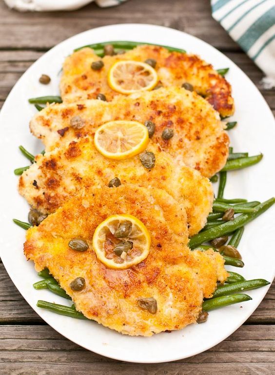 Panko Crusted Chicken Piccatta