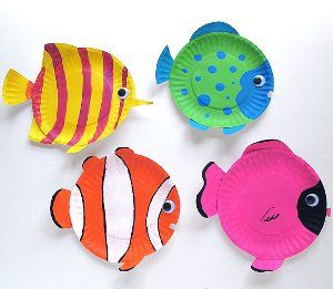 Paper Plate Tropical Fish