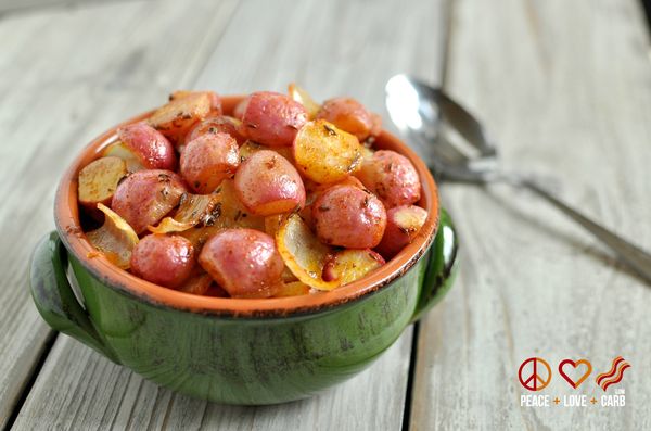 Paprika Roasted Radishes with Onions – Low Carb, Gluten Free, Paleo