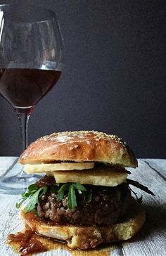 Parmesan & wine burger