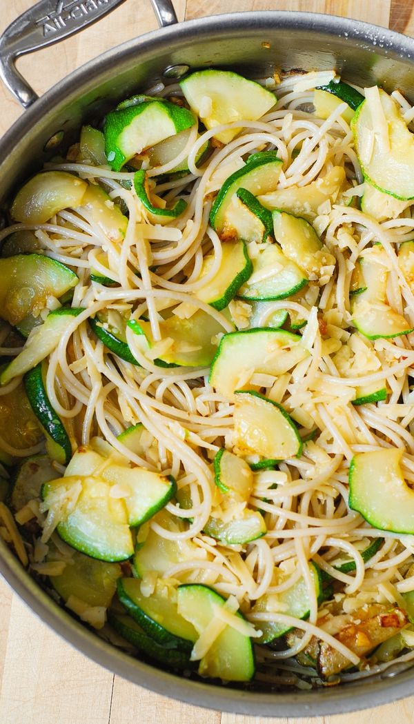 Parmesan Zucchini & Garlic Pasta