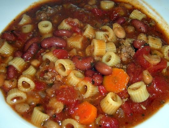 Pasta Fagioli Soup in a Crock Pot