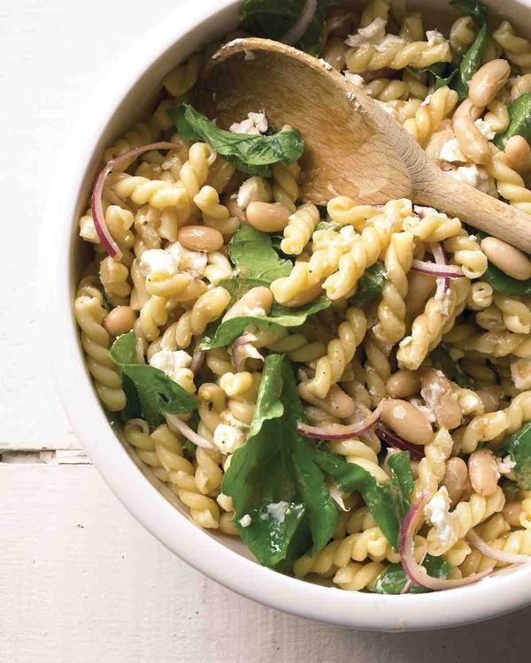 Pasta Salad with Goat Cheese and Arugula