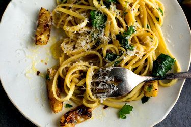 Pasta With Fried Lemons and Chile Flakes