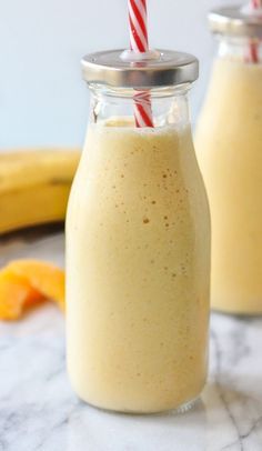 Peach, Banana, Honey and Cottage Cheese Smoothie