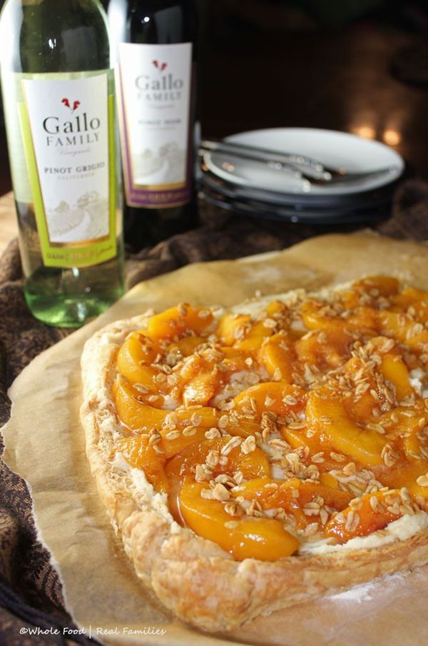 Peach Maple Mascarpone Dessert Pizza #SundaySupper