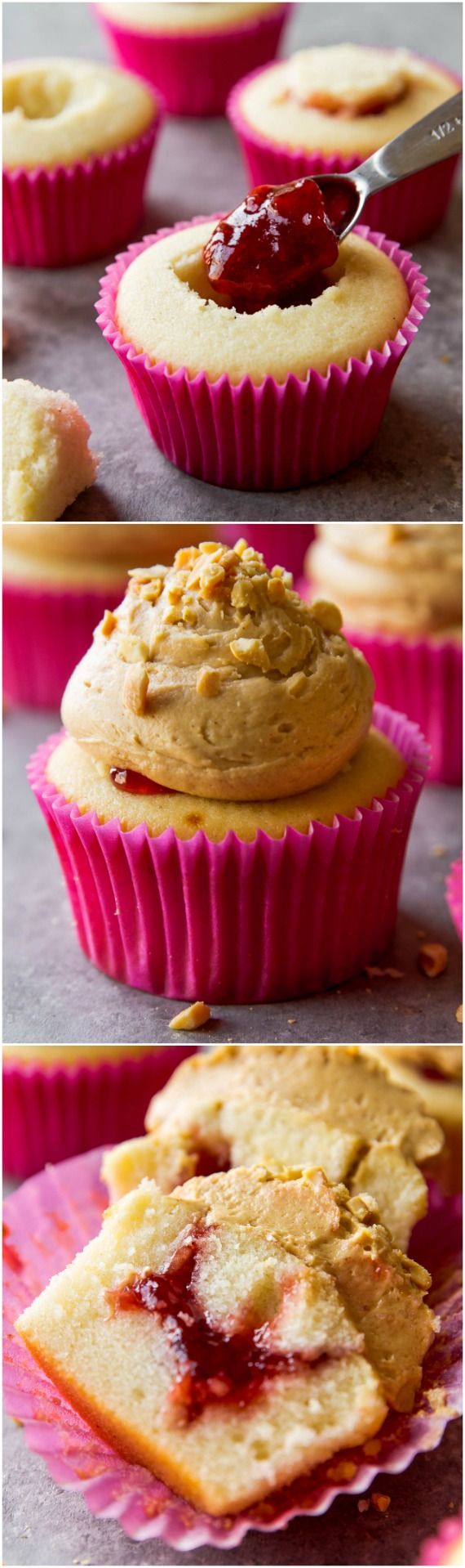 Peanut Butter & Jelly Cupcakes