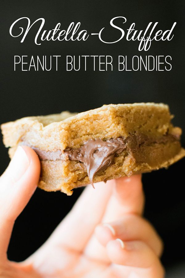 Peanut Butter and Nutella Blondies