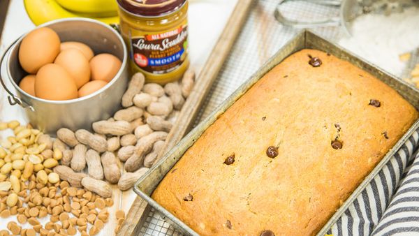 Peanut Butter Banana Bread with Chocolate Chips