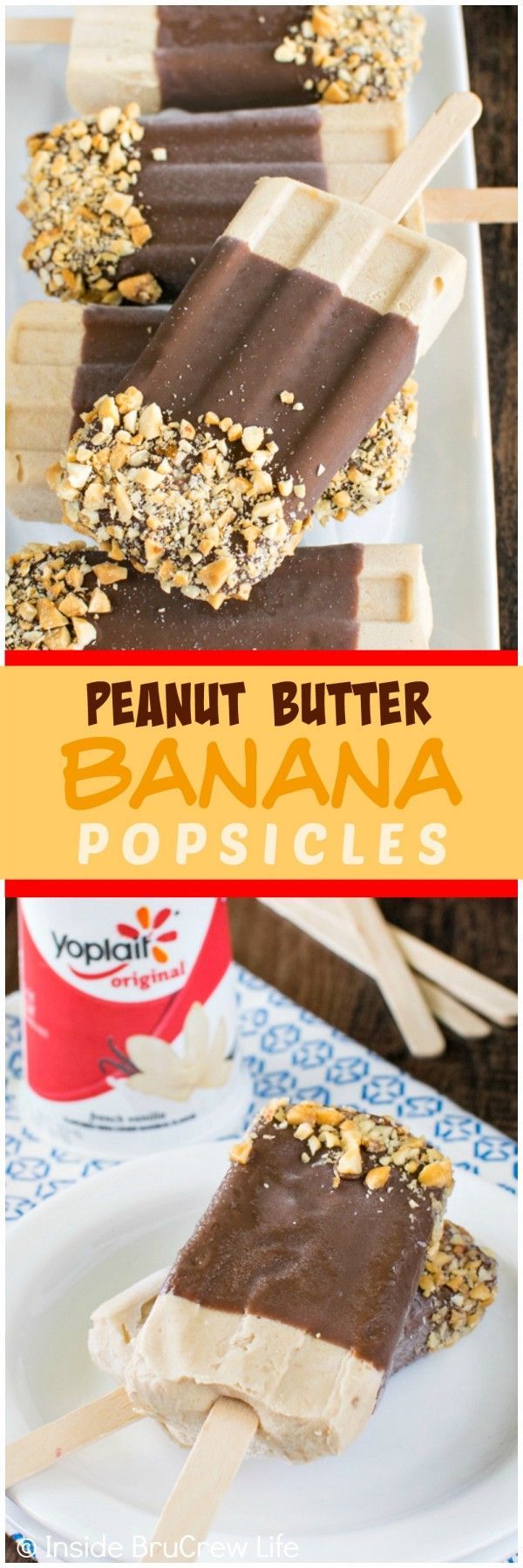 Peanut Butter Banana Popsicles