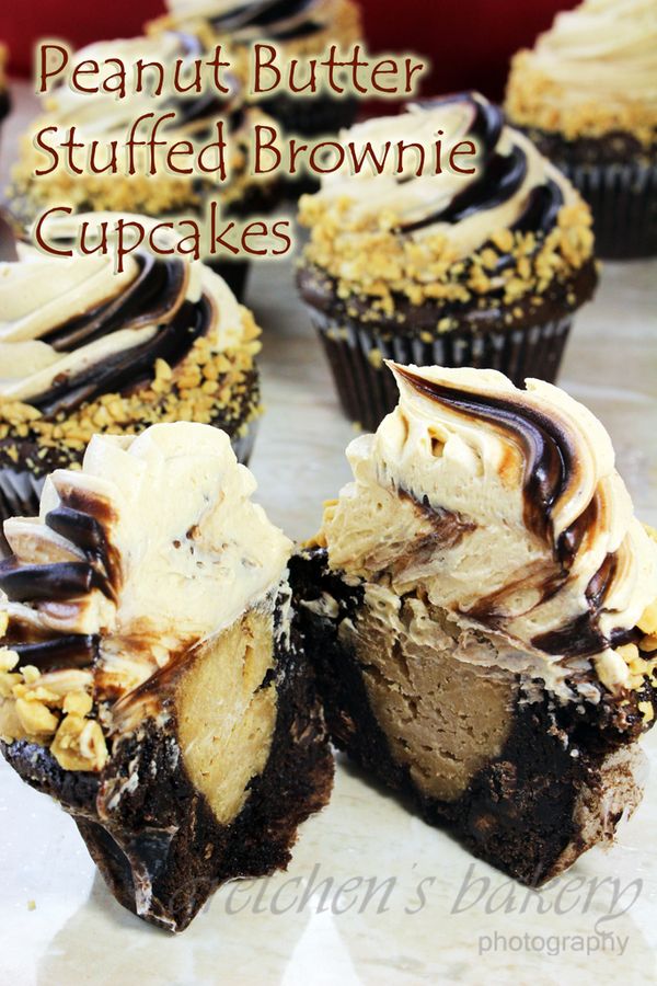 Peanut Butter Brownie Cupcakes