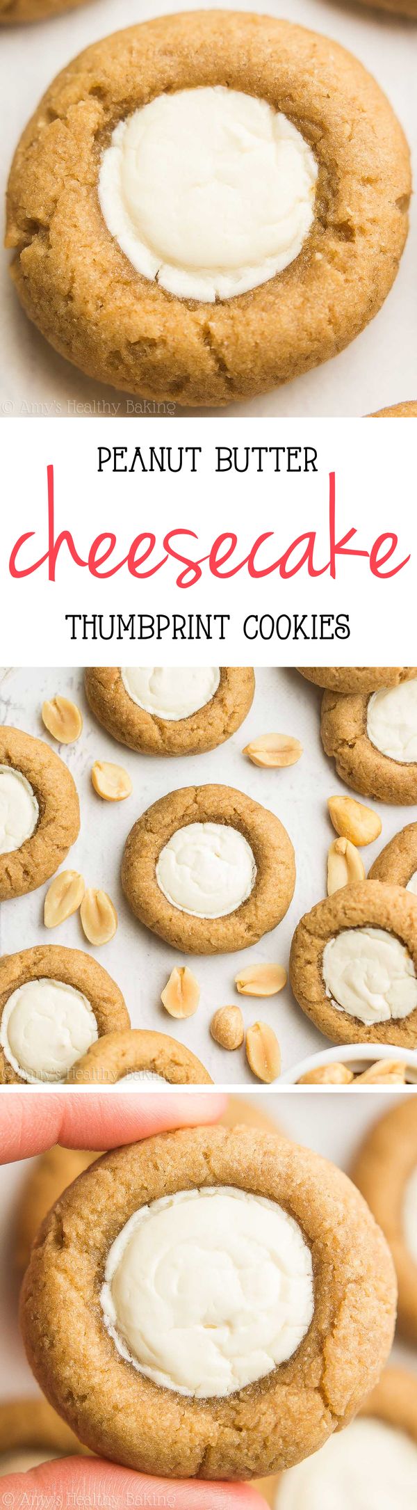 Peanut Butter Cheesecake Thumbprint Cookies