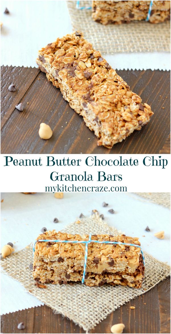 Peanut Butter Chocolate Chip Granola Bars