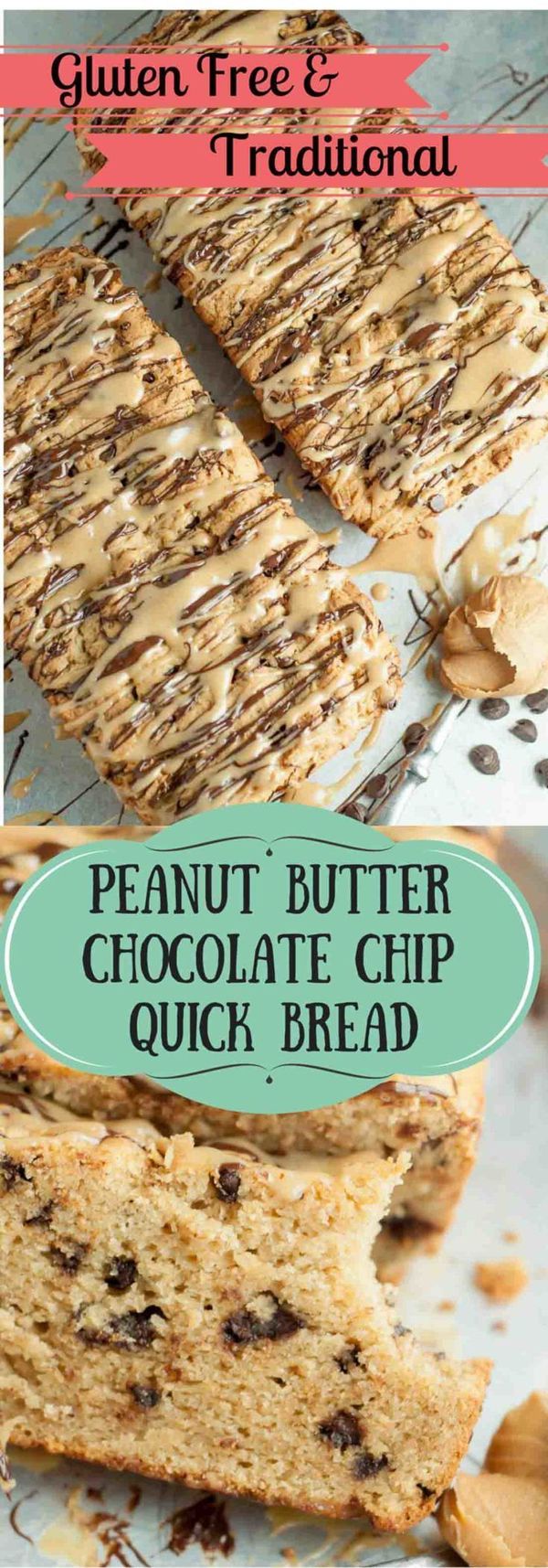 Peanut Butter Chocolate Chip Quick Bread