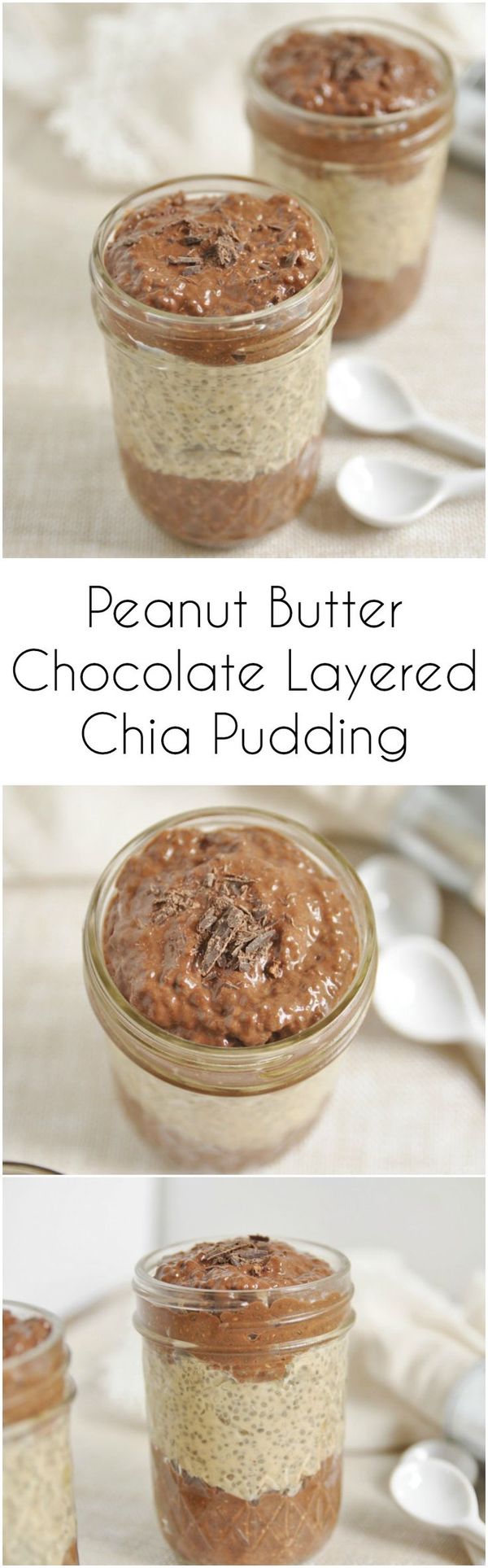 Peanut Butter Chocolate Layered Chia Pudding