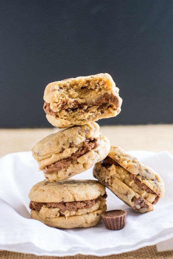 Peanut Butter Chocolate Sandwich Cookies