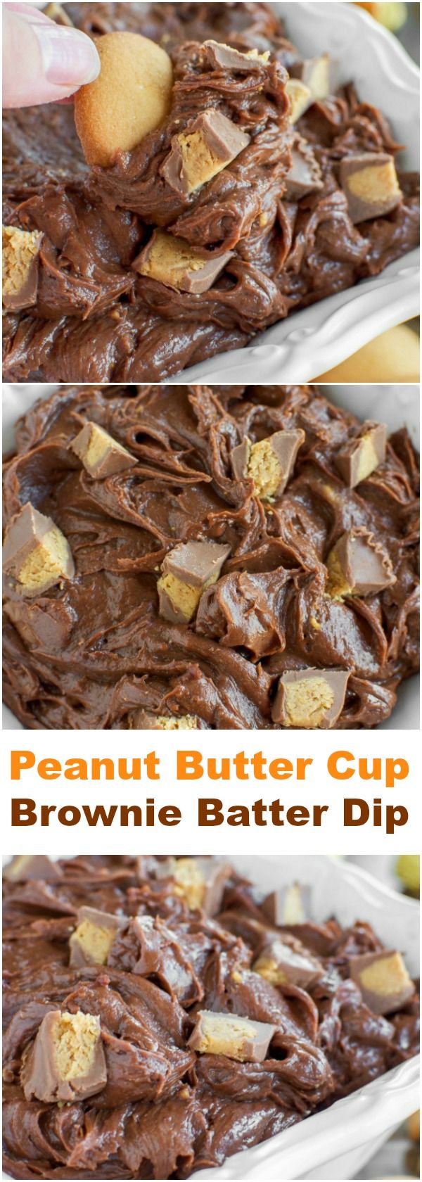 Peanut Butter Cup Brownie Batter Dip