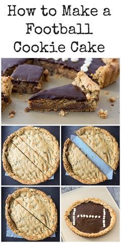 Peanut Butter Cup Football Cookie Cake