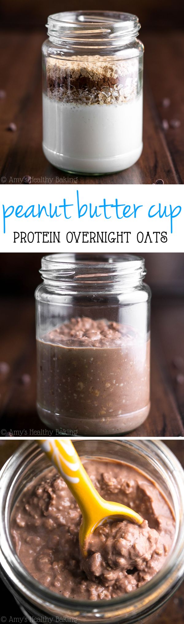 Peanut Butter Cup Protein Overnight Oats