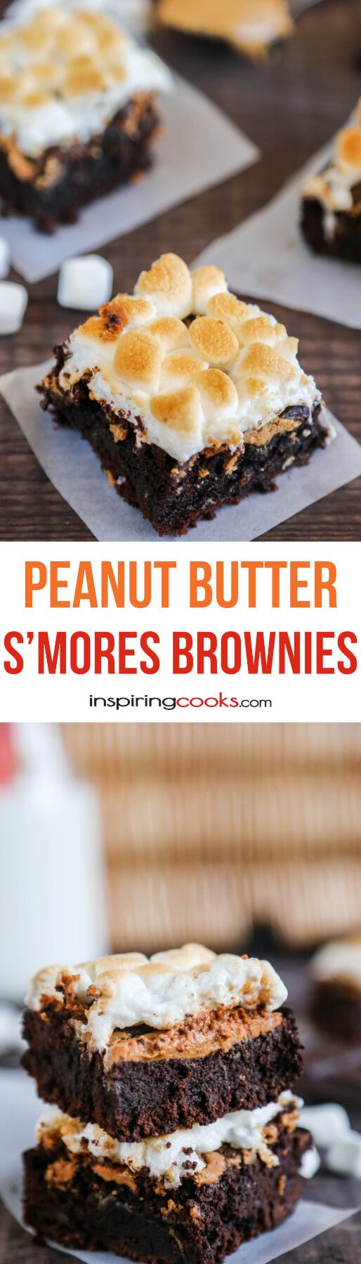 Peanut Butter S’mores Brownies